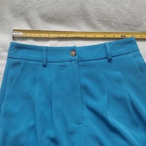 Bright Blue Pleated Trousers